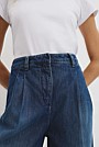 Pleated Denim Trouser