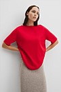 Organically Grown Cotton Cashmere Blend Knit T-Shirt