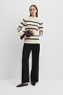 Merino Wool Stripe Longline Knit
