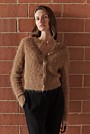 Alpaca Blend Cropped Crew Cardigan