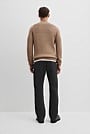 Cotton Wool Rib Half Zip Knit