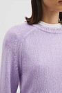 Wool Cotton Crew Neck Knit