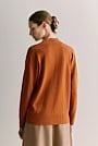 Cotton Cashmere Relaxed V Neck Knit