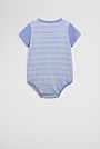 Organically Grown Cotton Stripe Logo T-Shirt Bodysuit