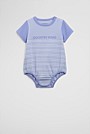Organically Grown Cotton Stripe Logo T-Shirt Bodysuit