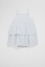 Organically Grown Cotton Tiered Romper Dress