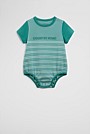 Organically Grown Cotton Stripe Logo T-Shirt Bodysuit