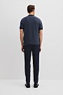 Cotton Blend Silk Textured Knit Polo