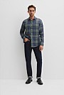 Regular Fit Linen Checked Shirt