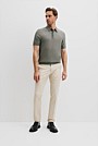 Cotton Blend Silk Textured Knit Polo