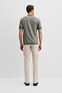 Cotton Blend Silk Textured Knit Polo
