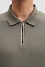 Cotton Mercerised Pique Zip Polo