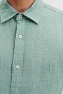 Regular Fit Organically Grown Delave Linen Short Sleeve Shirt
