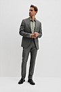 Regular Fit Linen Single Breasted Jacket