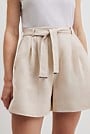 Organically Grown Linen Tuck Front Short