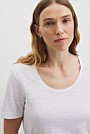Linen Scoop Neck T-Shirt