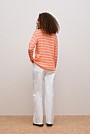 Cotton Linen Stripe Crew Knit