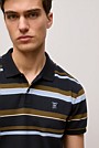 Colour Block Stripe Monogram Polo