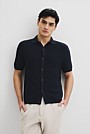 Cotton Short Sleeve Textured Knit Shirt