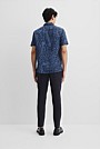 Short Sleeve Leaf Linen Shirt