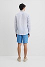 Long Sleeve Regular Fit Organically Grown Linen Stripe Shirt