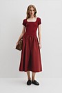 Mix Media Midi Knit Dress