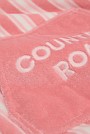 Cotton Stripe Logo Poncho