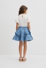Cotton Frill Detail Mini Skirt