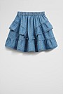 Cotton Frill Detail Mini Skirt