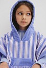 Cotton Stripe Logo Poncho