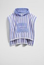 Cotton Stripe Logo Poncho