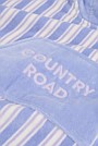Cotton Stripe Logo Poncho