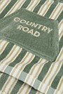 Cotton Stripe Logo Poncho