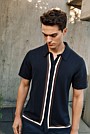 Cotton Silk Graphic Knit Shirt