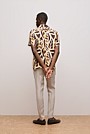 Graphic Leaf Linen Short Sleeve Shirt