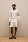 Regular Fit Linen Fine Stripe Shirt