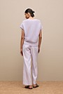 Mercerised Cotton Basketweave Knit Vest