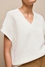 Mercerised Cotton Basketweave Knit Vest