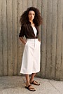 Denim A-line Skirt