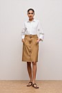 Button Through Belted Skirt