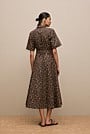 Leopard Poplin Belted Dress