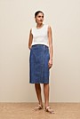 Soft Denim Wrap Skirt