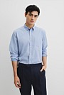 Long Sleeve Regular Fit Cotton Textured Shirt