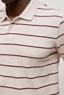 Pique Fine Stripe Monogram Polo