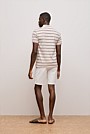 Pique Fine Stripe Monogram Polo