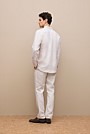 Regular Fit Fine Stripe Linen Long Sleeve Shirt