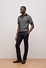 Texture Knit Collared Short Sleeve Polo