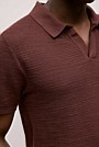 Cotton Linen Collared Knit Polo