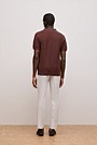Cotton Linen Collared Knit Polo