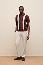 Cotton Linen Graphic Knit Polo